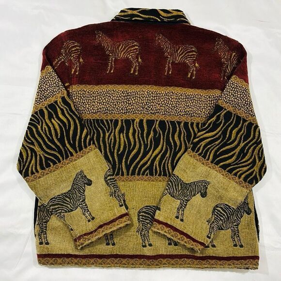 Vintage Zebra Button Down Collared Jacket - Picture 7 of 8